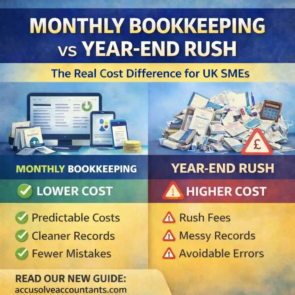 Monthly Bookkeeping vs Year-End Rush