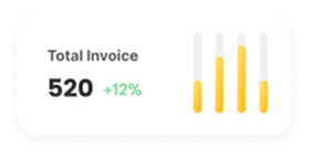 Business chart graphic representing financial growth
