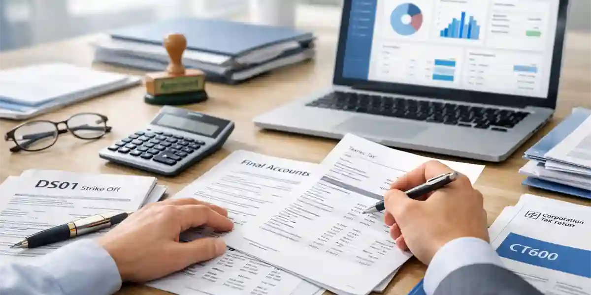 Close or strike off a UK limited company with DS01 and HMRC clearances